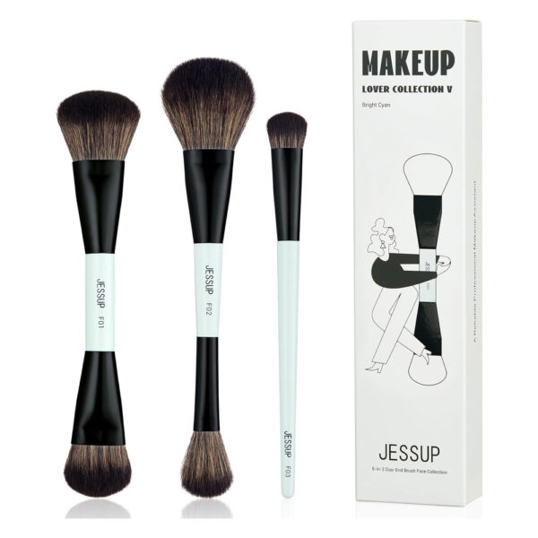 Jessup Face Makeup Brushes 3pcs Double Ended T503