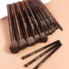 MAANGE Professional Makeup Brush Set, Soft Long Tube Design (Brown) 13Pcs Brush Set