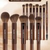 MAANGE Professional Makeup Brush Set, Soft Long Tube Design (Brown)