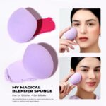 Jessup 3Pcs Makeup Sponge Set for Face Foundation Concealer Contour and Blusher, Purple SP017