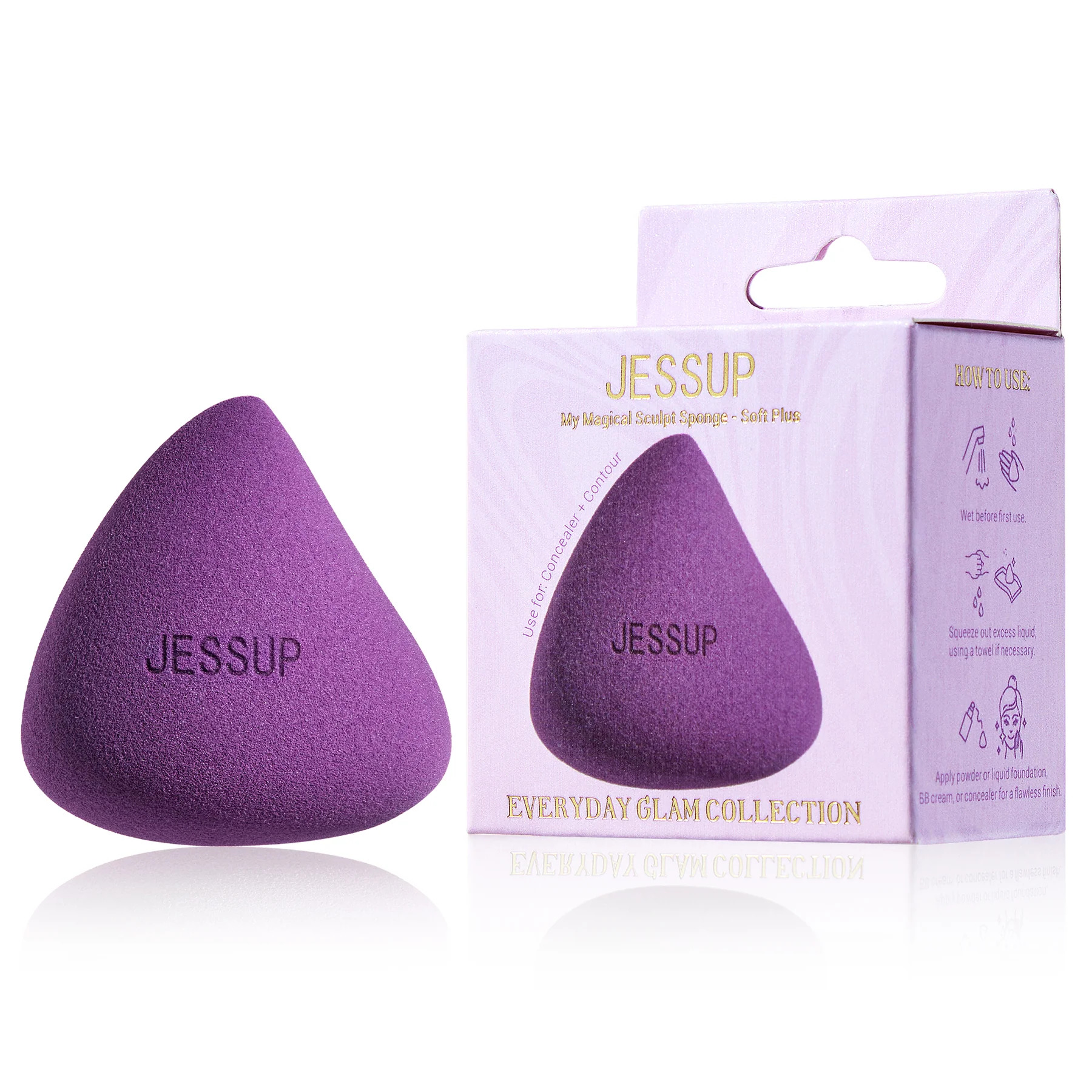 Jessup Purple Soft Plus My Magical Sculpt Makeup Sponge SP015 Jessup Purple Soft Plus My Magical Sculpt Makeup Sponge SP015