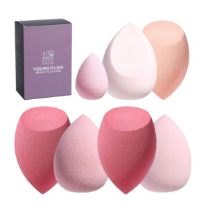 Young Glam Makeup Sponge Set Blender Sponges 7 Pcs for Liquid mini sponge