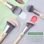 Jessup 12Pcs Vegan Makeup Brushes Set T327 2 Jessup 12Pcs Vegan Makeup Brushes Set T327 Premium Synthetic Powder Foundation Highlight Concealer Eyeshadow Blending Eyebrow Liner Spoolie Brush Set Burlywood