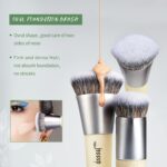 Jessup 12Pcs Vegan Makeup Brushes Set T327 3 Jessup 12Pcs Vegan Makeup Brushes Set T327 Premium Synthetic Powder Foundation Highlight Concealer Eyeshadow Blending Eyebrow Liner Spoolie Brush Set Burlywood