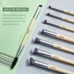 Jessup 12Pcs Vegan Makeup Brushes Set T327 4 Jessup 12Pcs Vegan Makeup Brushes Set T327 Premium Synthetic Powder Foundation Highlight Concealer Eyeshadow Blending Eyebrow Liner Spoolie Brush Set Burlywood