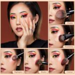 Jessup Large Face Makeup Brushes 5pcs Premium Synthetic Foundation Powder Contour Blusher Highlighter Brush Black T273 3 Jessup Professional Large Face Makeup Brushes Set 5pcs Premium Synthetic Foundation Powder Contour Blusher Highlighter Brush Black T273