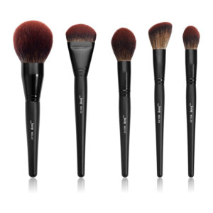 Jessup Large Face Makeup Brushes 5pcs Premium Synthetic Foundation Powder Contour Blusher Highlighter Brush Black T273
