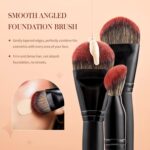 Jessup Large Face Makeup Brushes 5pcs Premium Synthetic Foundation Powder Contour Blusher Highlighter Brush Black T273 4 Jessup Professional Large Face Makeup Brushes Set 5pcs Premium Synthetic Foundation Powder Contour Blusher Highlighter Brush Black T273