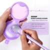 Jessup Sponge & Makeup Brush Cleanser Mat Silicone with 2pcs Solid Soap, Portable Cleaning Tool for Cleaning Makeup Sponges Brushes, A013