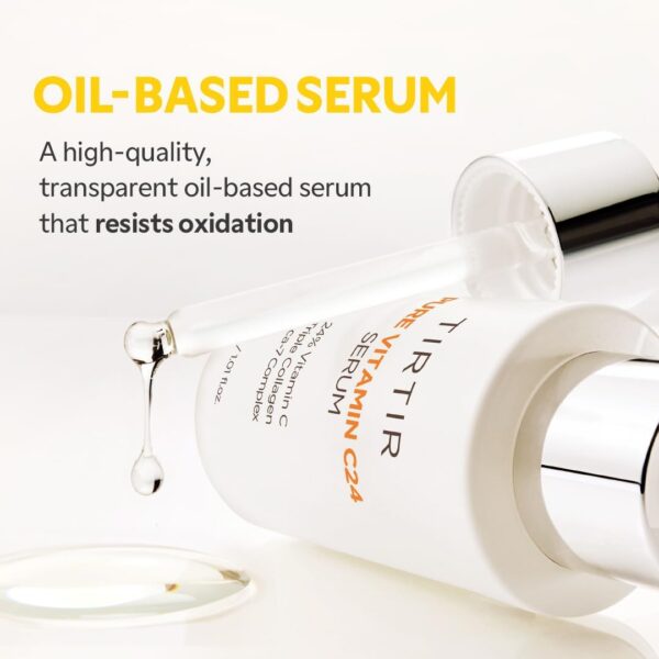 TIRTIR Pure Vitamin C 24 Face Serum – Dark Spot Remover for Sensitive Skin with Collagen Anti Aging Even Out Skin Tone Non Irritation Tested, Wrinkles, Korean Mild Vita C Facial Serum 1.01 Fl Oz 30ML
