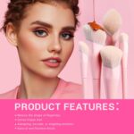 Jessup Pink Makeup Brushes Set 14Pcs T495 3 Jessup Pink Makeup Brushes Set 14Pcs T495 Premium Vegan Foundation Concealer Blush Eyeshadow Eyeliner Powder Highlighter Blending Face Brush Set