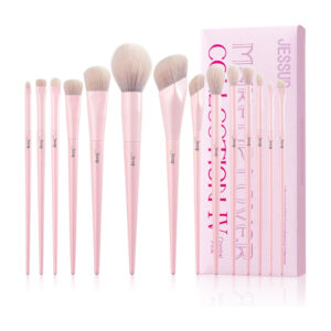 Jessup Pink Makeup Brushes Set 14Pcs T495