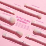 Jessup Pink Makeup Brushes Set 14Pcs T495 4 Jessup Pink Makeup Brushes Set 14Pcs T495 Premium Vegan Foundation Concealer Blush Eyeshadow Eyeliner Powder Highlighter Blending Face Brush Set