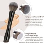 MAANGE 20 Pcs Makeup Brushes with Gift Box Black 3 MAANGE 20 Pcs Makeup Brushes with Gift Box, Double-End Multi-functional Makeup Brushes for Blending Liquid Powder Concealer Cream Blush Buffe (Black)