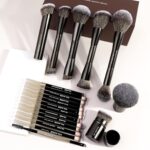 MAANGE 20 Pcs Makeup Brushes with Gift Box Black 8 MAANGE 20 Pcs Makeup Brushes with Gift Box, Double-End Multi-functional Makeup Brushes for Blending Liquid Powder Concealer Cream Blush Buffe (Black)
