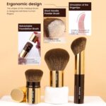 MAANGE 20 Pcs Makeup Brushes with Gift Box Coffee Gold 3 MAANGE 20 Pcs Makeup Brushes with Gift Box, Double-End Multi-functional Makeup Brushes for Blending Liquid Powder Concealer Cream Blush Buffe (Coffee Gold)