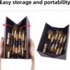 MAANGE 20 Pcs Makeup Brushes with Gift Box Coffee Gold 6 MAANGE 20 Pcs Makeup Brushes with Gift Box, Double-End Multi-functional Makeup Brushes for Blending Liquid Powder Concealer Cream Blush Buffe (Coffee Gold)