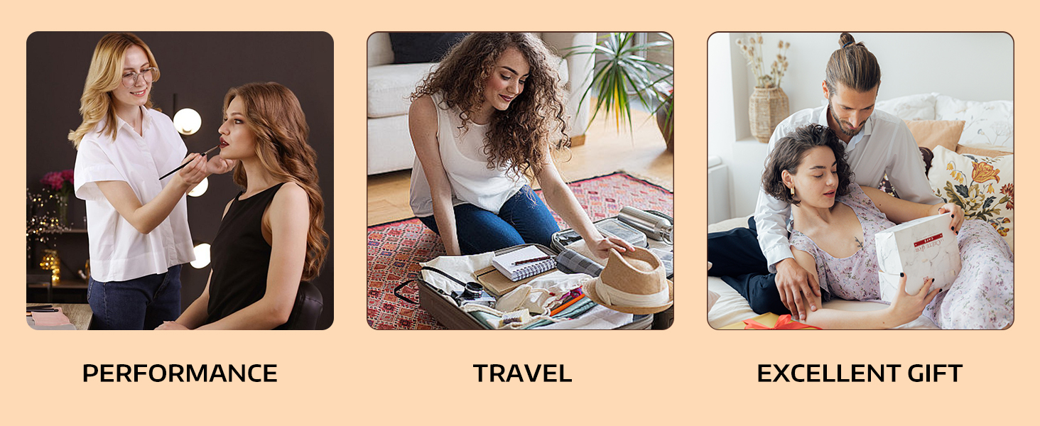 MAANGE 20 Pcs Makeup Brushes with Gift Box Coffee brown 14