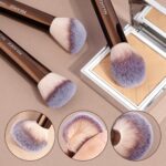 MAANGE 7 Pcs Makeup Brush Set Coffee 2 MAANGE 7 Pcs Makeup Brush Set Double Sided Kabuki Makeup Brushes Contour Brush for Foundation Liquid Powder Concealer Cream Cosmetics Bronzer Blending Blush Buffing Makeup Tools (Coffee)