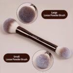 MAANGE 7 Pcs Makeup Brush Set Coffee 3 MAANGE 7 Pcs Makeup Brush Set Double Sided Kabuki Makeup Brushes Contour Brush for Foundation Liquid Powder Concealer Cream Cosmetics Bronzer Blending Blush Buffing Makeup Tools (Coffee)