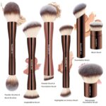 MAANGE 7 Pcs Makeup Brush Set Coffee 7 MAANGE 7 Pcs Makeup Brush Set Coffee