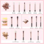 Jessup 15Pcs Luxury Professional Eye Makeup Brush Set T157 5 Jessup 15Pcs Luxury Professional Eye Makeup Brush Set T157 – Ultra-Soft Precision Brushes with Rose Gold Finish for Flawless Eye Makeup