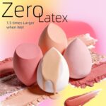 BS-MALL 7Pcs Makeup Sponge Set Pink 5 BS-MALL 7Pcs Makeup Sponge Set Blender for Liquid, Cream, and Powder, Multi-colored with 1 Mini Makeup Sponge (A-Pink)