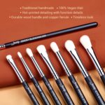 Jessup 11Pcs Eye Brushes Set T340 7 Jessup 11Pcs Eye Brushes Set Professional Eye Shadow Makeup Eye Shader Smoky Blending Precision Crease Definer Pencil Black Silver T340