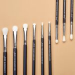 Jessup 11Pcs Eye Brushes Set T340 8 Jessup 11Pcs Eye Brushes Set Professional Eye Shadow Makeup Eye Shader Smoky Blending Precision Crease Definer Pencil Black Silver T340